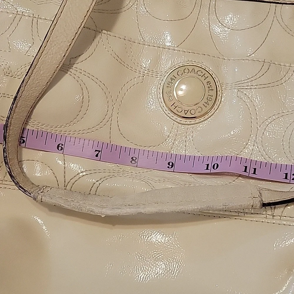 Coach Cream leather diaper bag